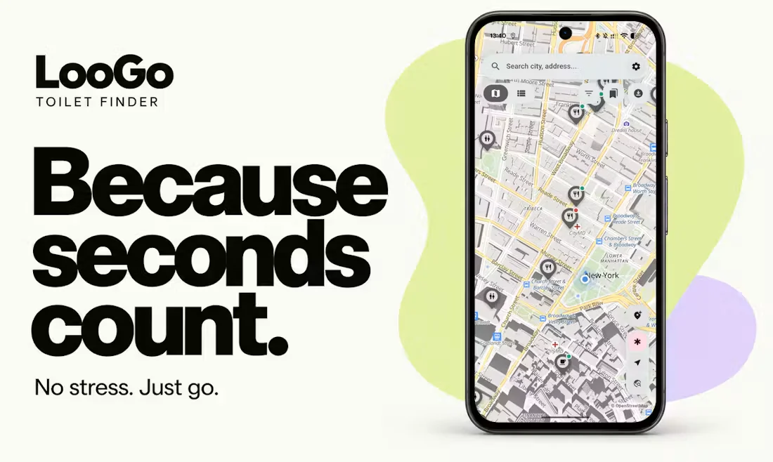 LooGo: a map of nearby restrooms with filters and search